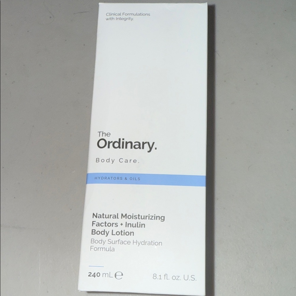 The Ordinary White Box with Light Blue Accent